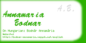 annamaria bodnar business card