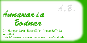 annamaria bodnar business card